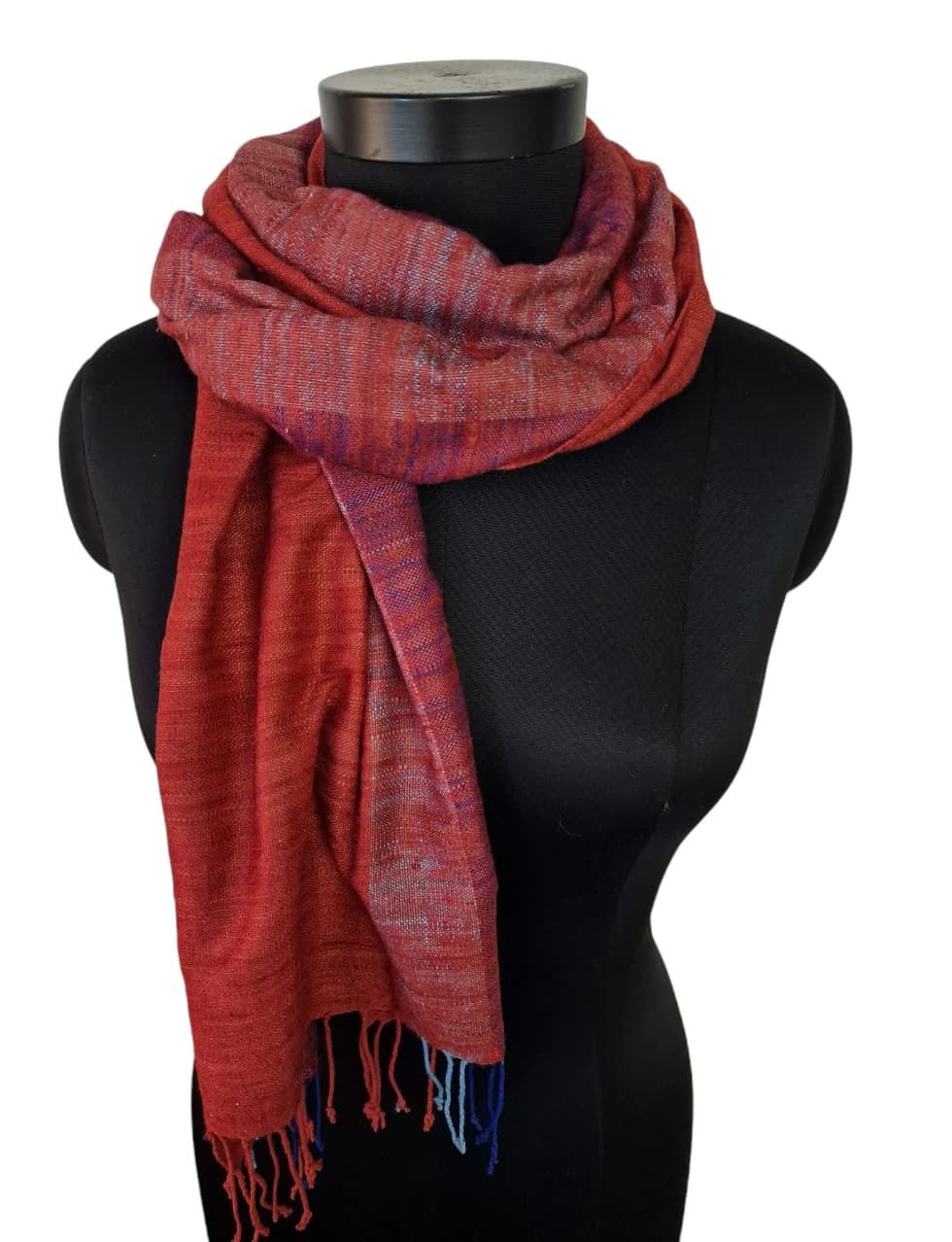 BEAUTIFUL EARTH COLORED SILK SCARF