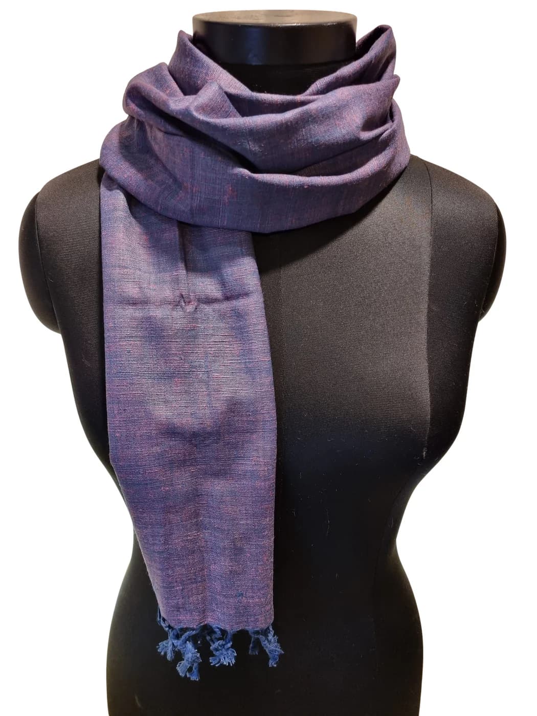 BLUE/ PINK NARROW AND THICK SILK SCARF