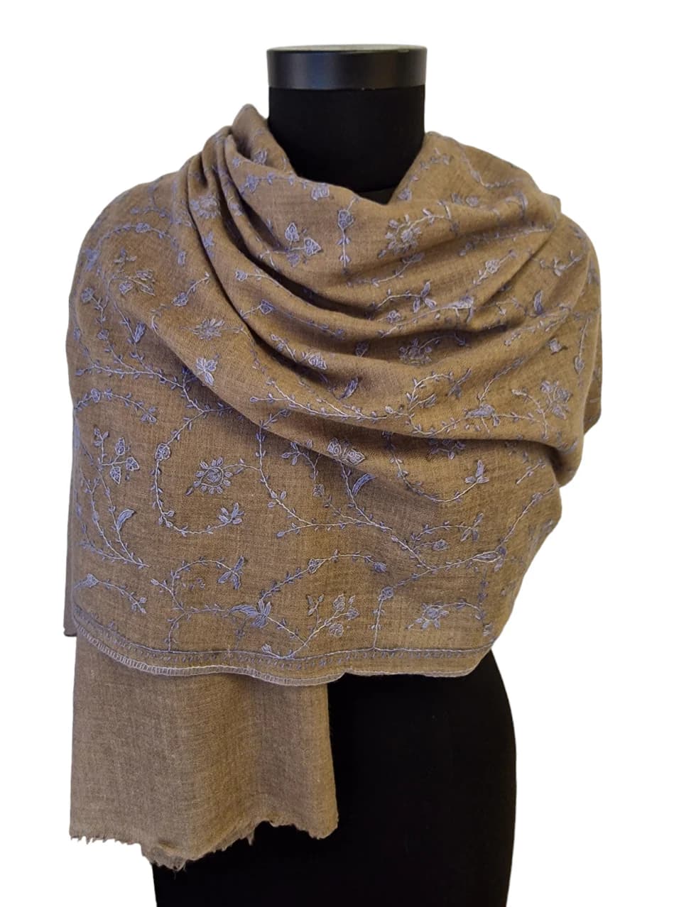 EMBROIDERED MOLE PASHMINA SHAWL