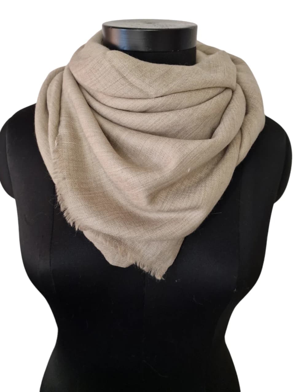 LARGE NATURAL COLORED PASHMINA SHAWL