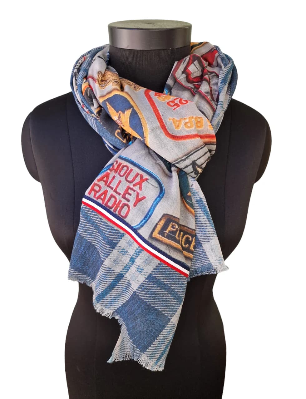 SILK AND COTTON SCARF CALLED "PATCH"