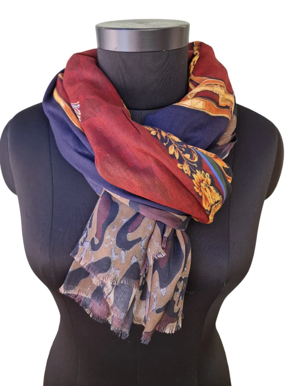 EXCITING SCARF IN COTTON AND SILK