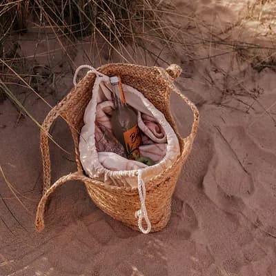 LARGE JUTE BASKET BAG