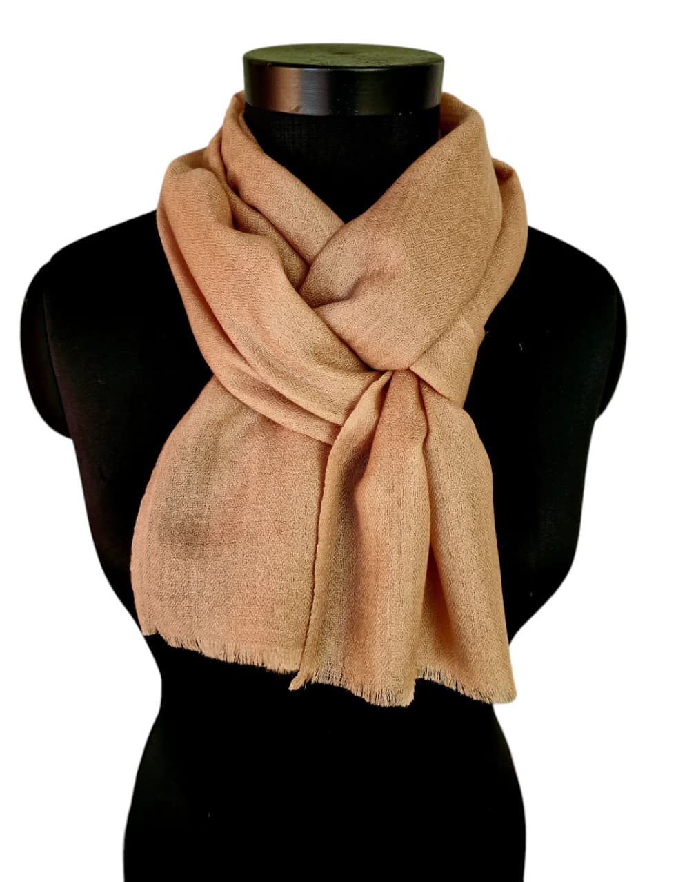 NARROW LIGHT BEIGE CASHMERE SCARF