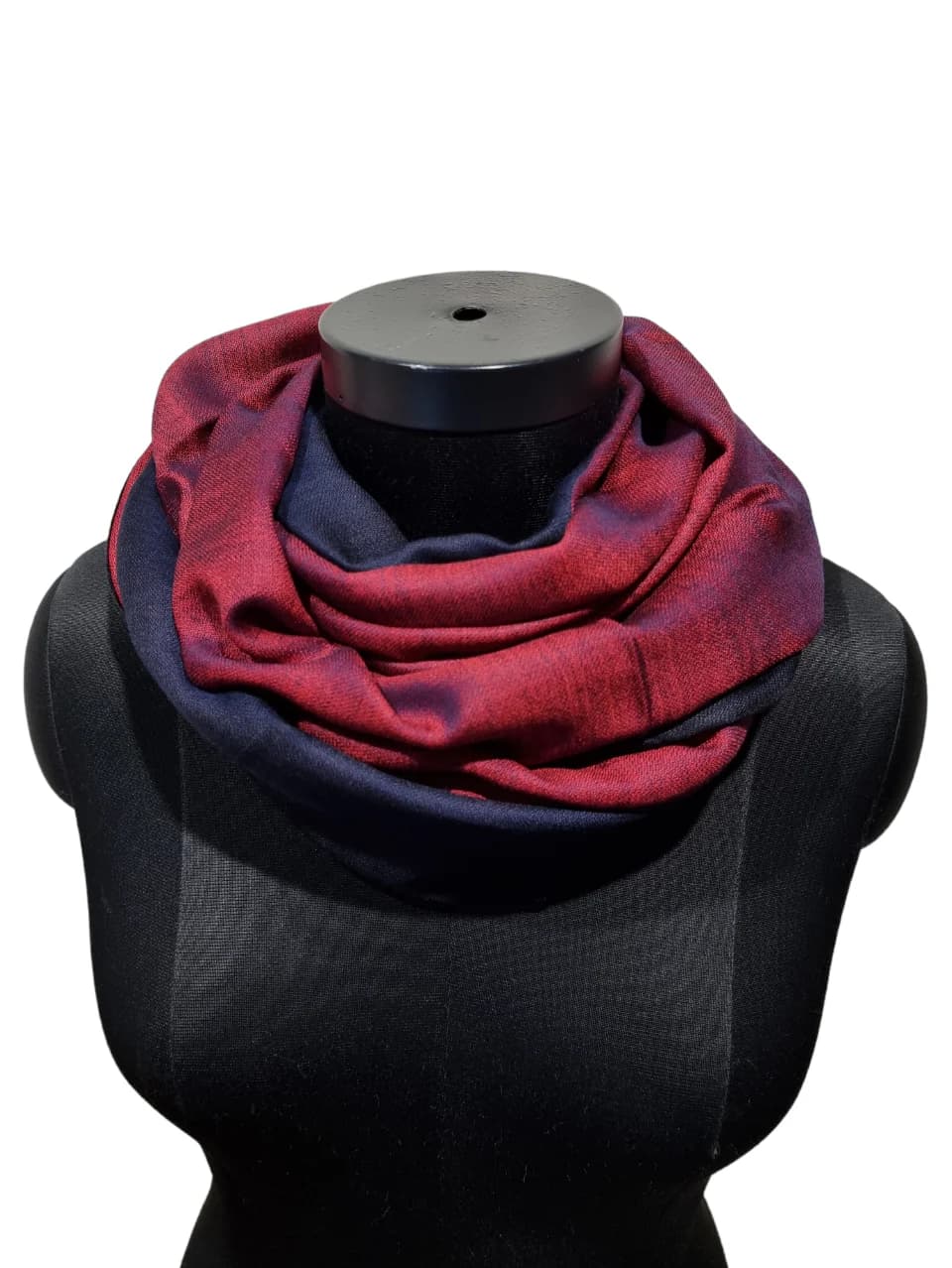 TOUGH RED AND BLACK CASHMERE/SILK SCARF