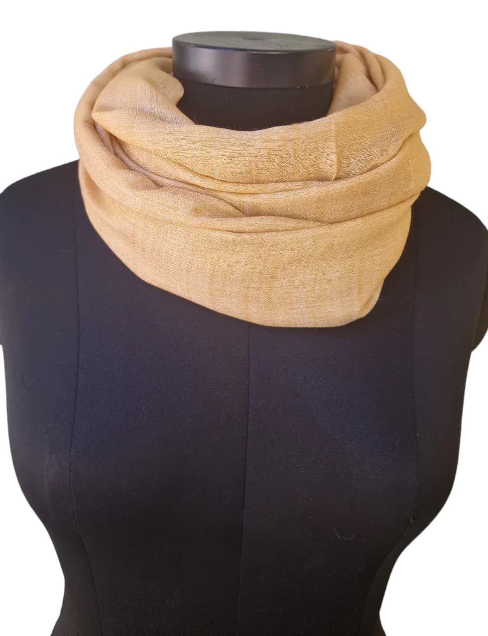 CASHMERE AND SILK SCARF WARM YELLOW AND WHITE