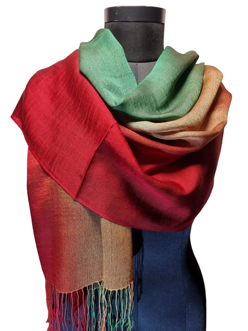 MULBERRY SILK AND CASHMERE SCARF CALLED "CRAZY BANANAS"