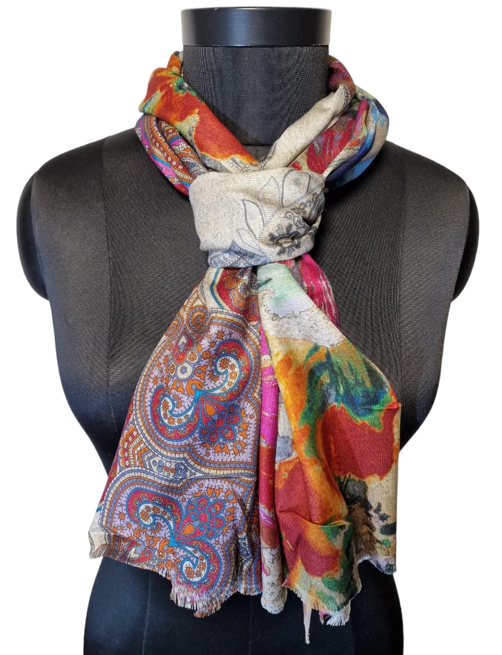 ARTISTIC SILK SCARF IN BEAUTIFUL COLORS