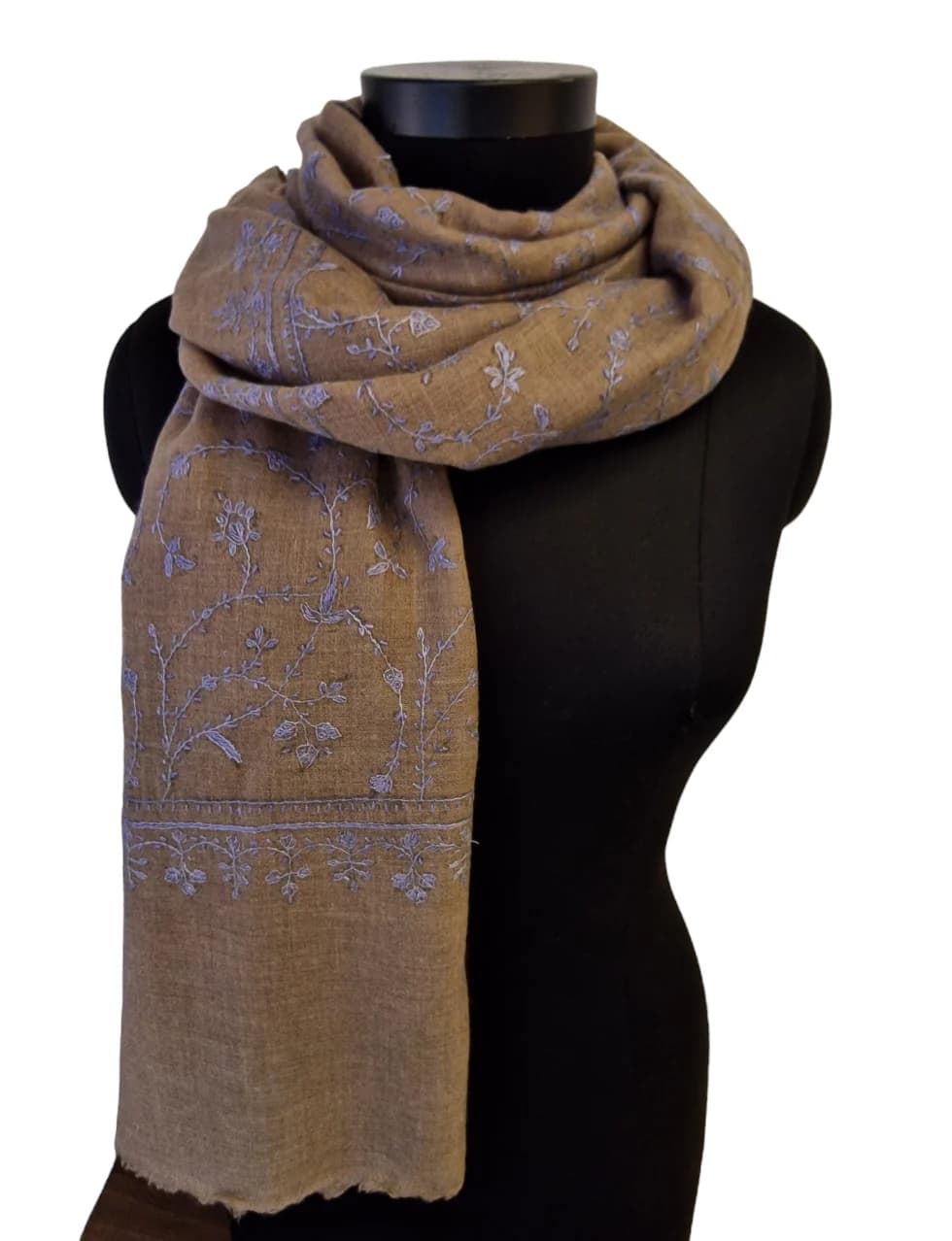 EMBROIDERED MOLE PASHMINA SHAWL