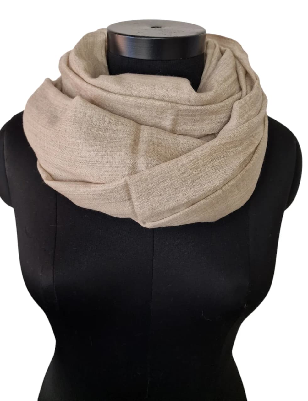 LARGE NATURAL COLORED PASHMINA SHAWL