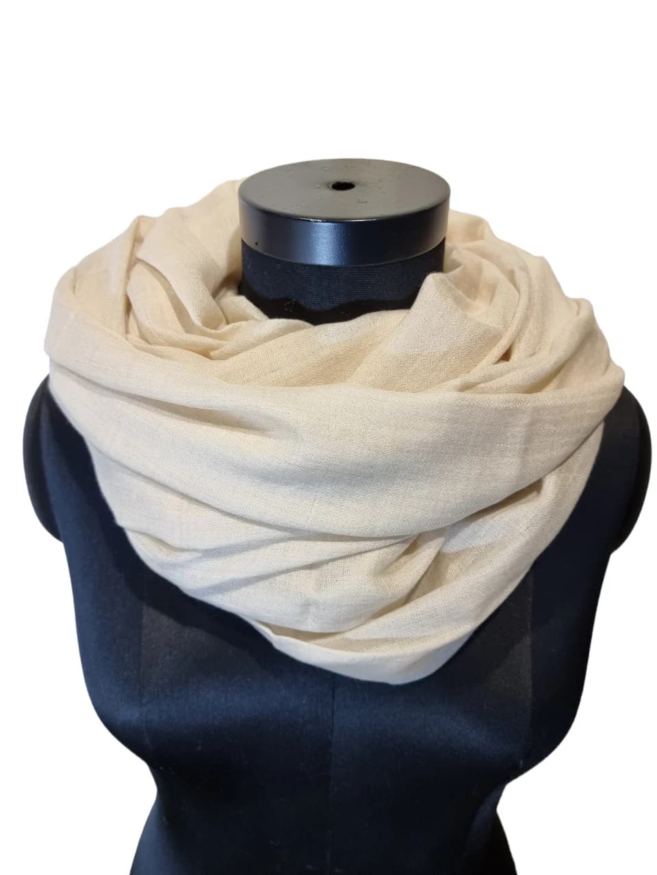 LARGE CREAM PASHMINA SHAWL