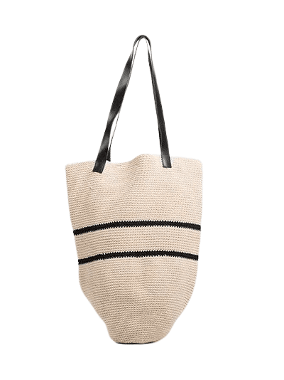 WOVEN COTTON SHOPPER BAG