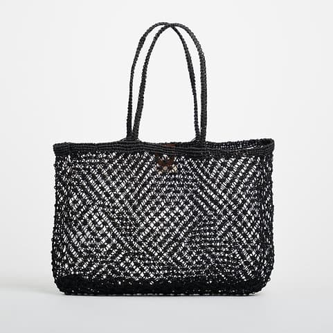 LARGE JUTE BAG BLACK