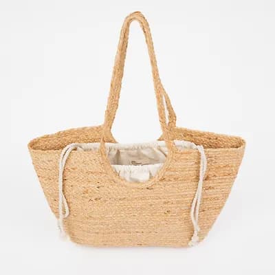 LARGE JUTE BASKET BAG