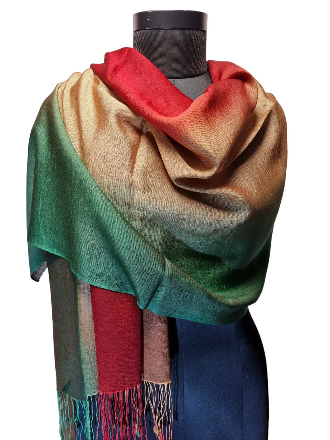 MULBERRY SILK AND CASHMERE SCARF CALLED "CRAZY BANANAS"