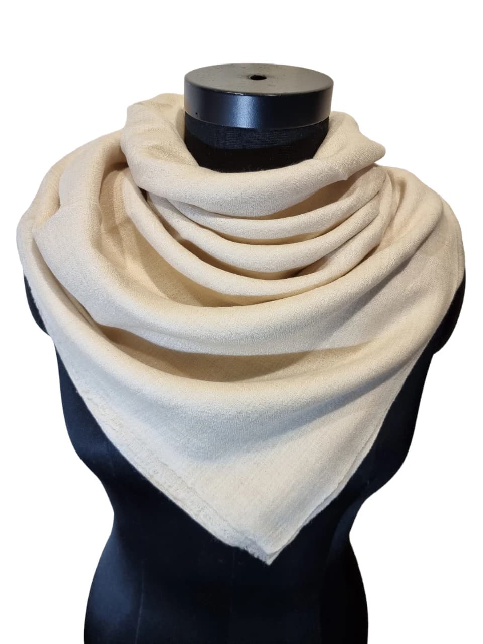 LARGE CREAM PASHMINA SHAWL