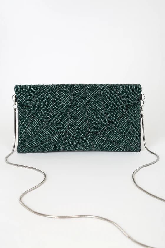 GORGEOUS GLASS BEADED CLUTCH