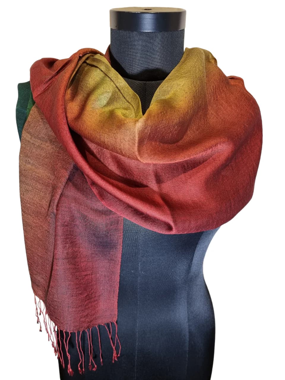 CASHMERE AND MULBERRY SILK SHAWL "COLOR BOMB"