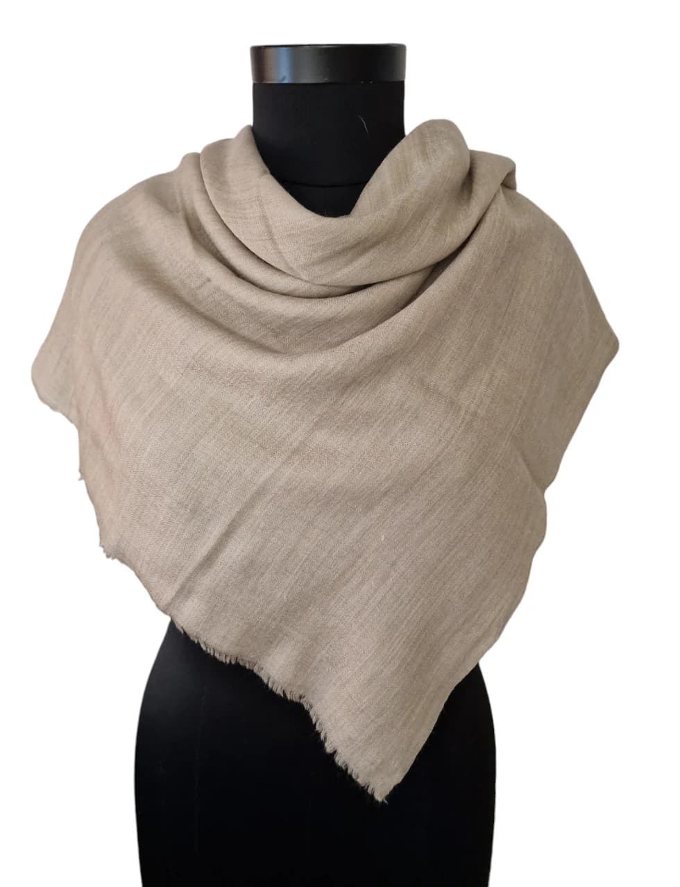 LARGE NATURAL COLORED PASHMINA SHAWL
