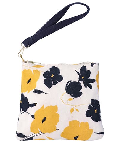 FLOWERS PRINT CLUTCH BAG