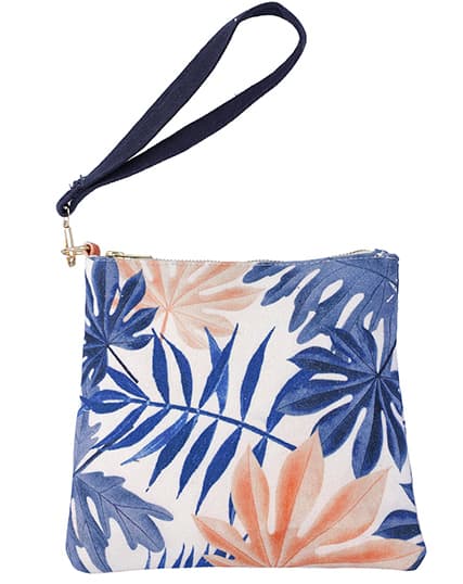 MAPLE LEAF PRINT CLUTCH BAG