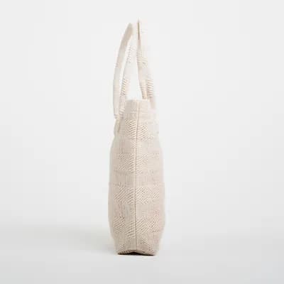 COTTON LAPTOP BAG CREAM
