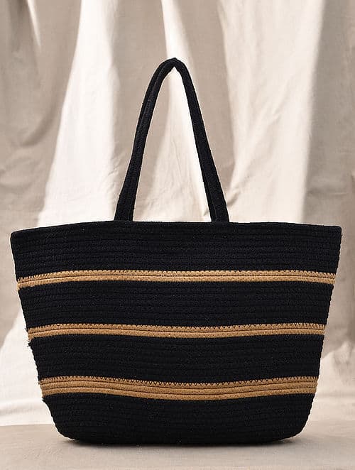 WHITE HANDICRAFT RECYCLED COTTON TOTE BAG
