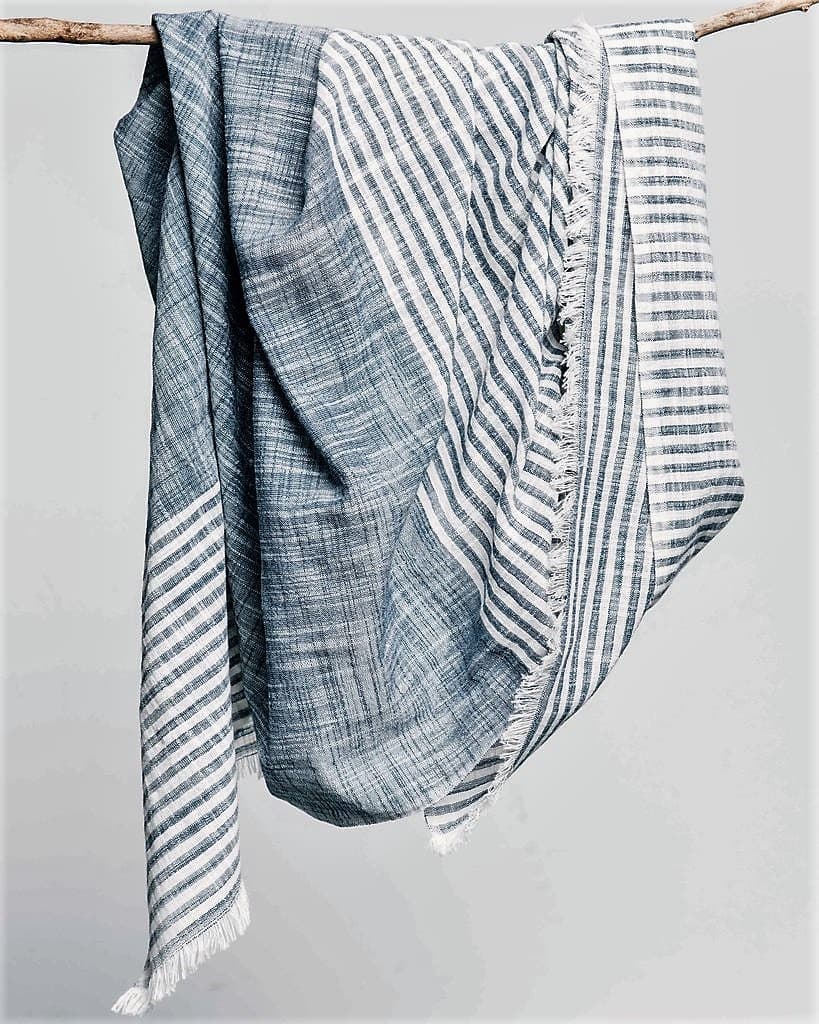 SAGE GREEN VISCOSE PRINT DESIGN COTTON SCARF