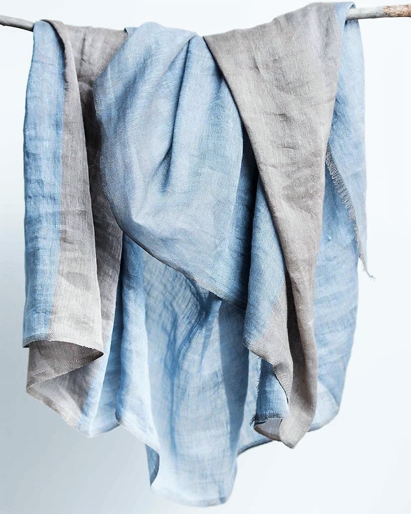 BLUE GREY PRINT DESIGN VISCOSE SCARF
