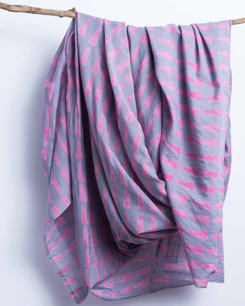 PURPLE COLOR PRINT DESIGN COTTON SCARF