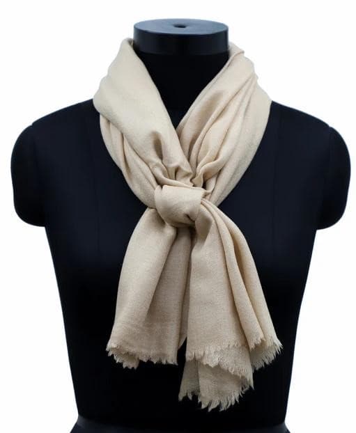BEAUTIFUL CASHMERE MERINO BEIGE SCARF