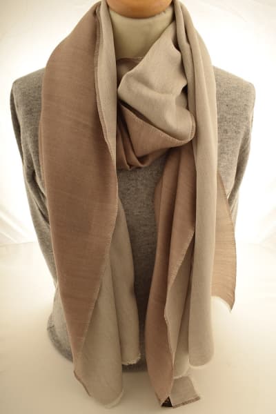 BRAK CAMEL OFF WHITE COLOURED CFSHMERE SCARF