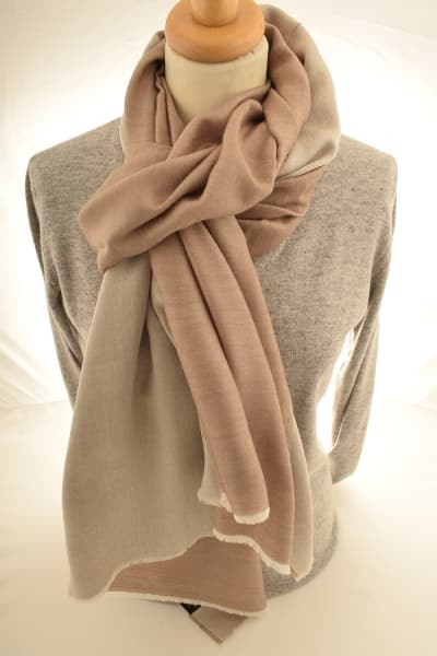 BRAK CAMEL OFF WHITE COLOURED CFSHMERE SCARF