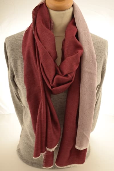 BRAK WINE OFF WHITE COLOURED CASHMERE SCARF