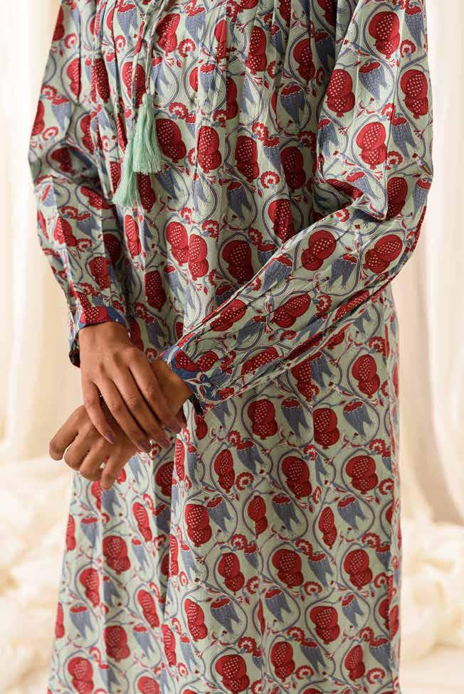 Knee length Dress With Neck Ties