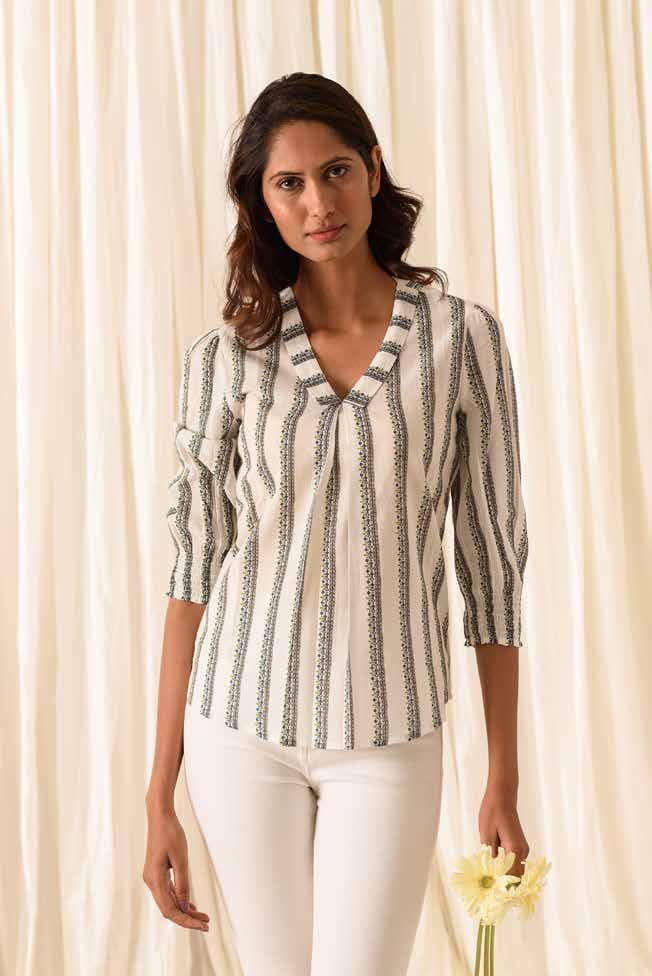 PRINTED WESTERN LOOK CHIC TOP