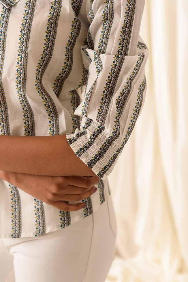PRINTED WESTERN LOOK CHIC TOP