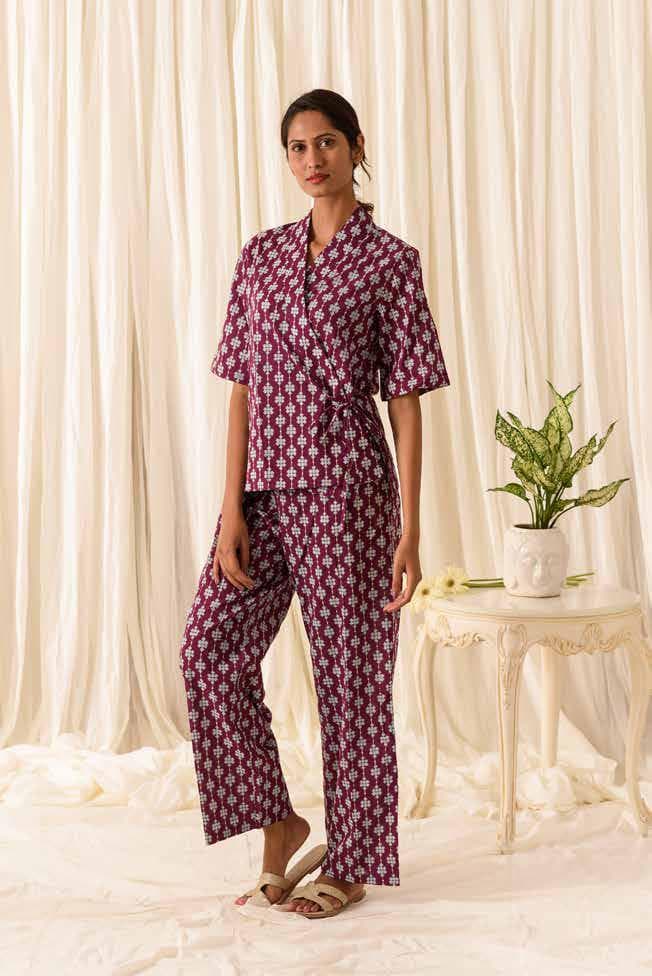 PRINTED TWO PIECE TOP PANT SET
