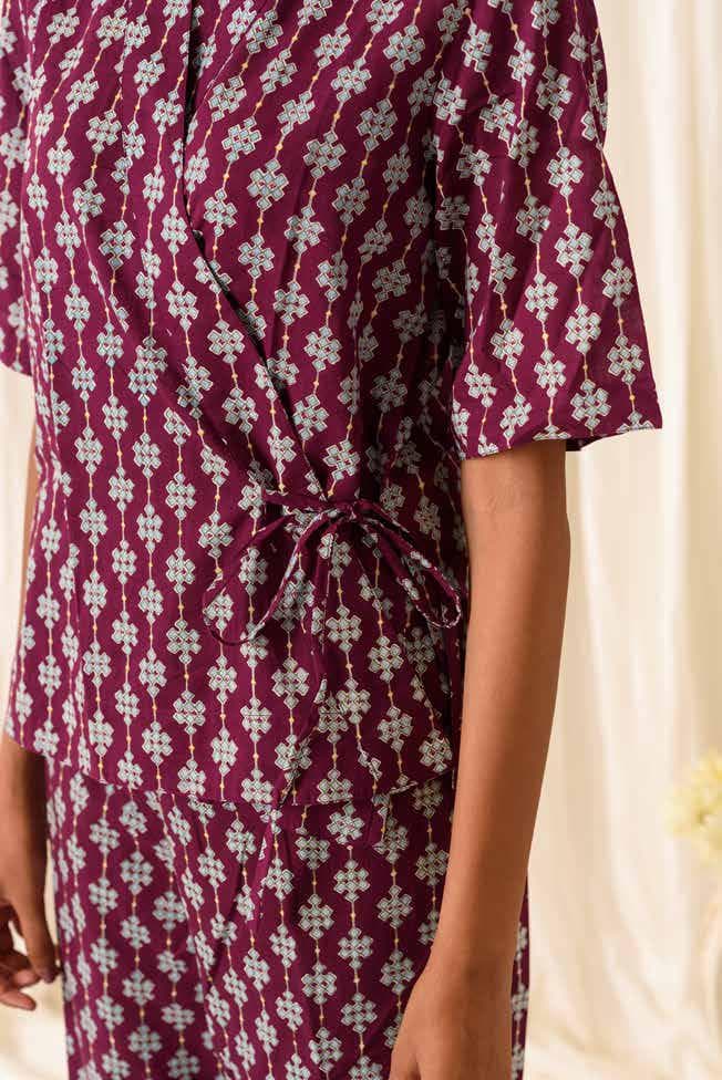 PRINTED TWO PIECE TOP PANT SET