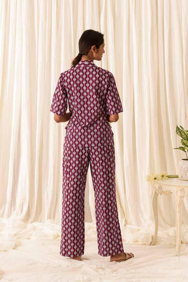 PRINTED TWO PIECE TOP PANT SET