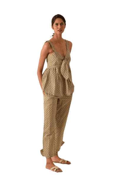 DRESS WITH CO-ORDINATED PRINTS