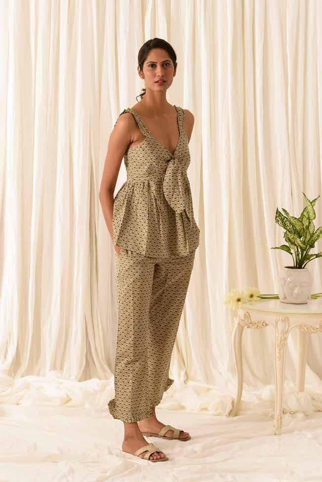 DRESS WITH CO-ORDINATED PRINTS