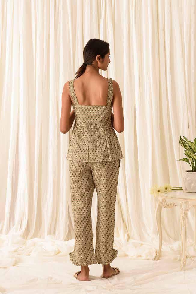 DRESS WITH CO-ORDINATED PRINTS