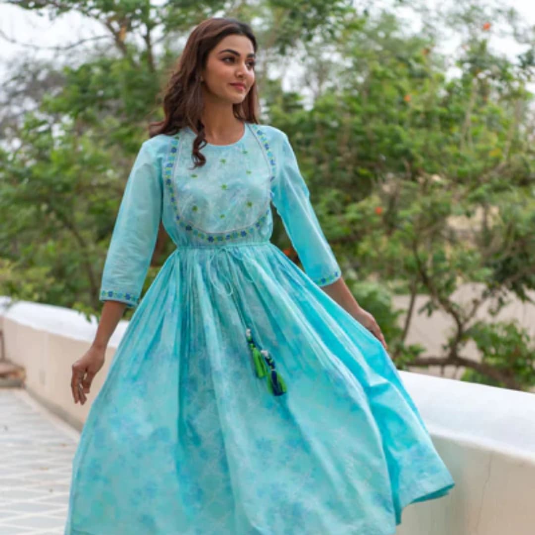 BLOCK PRINTED DRESS