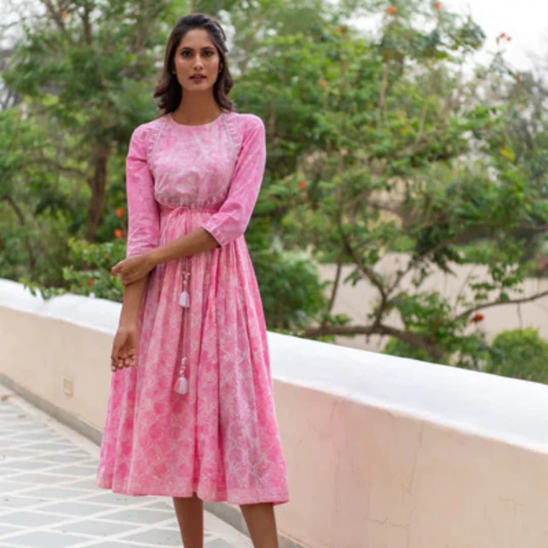 BLOCK PRINTED DRESS