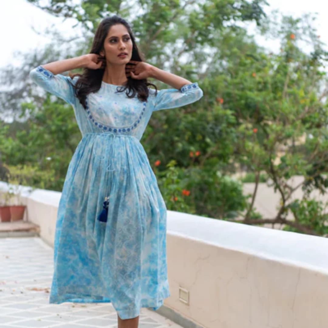 BLOCK PRINTED DRESS