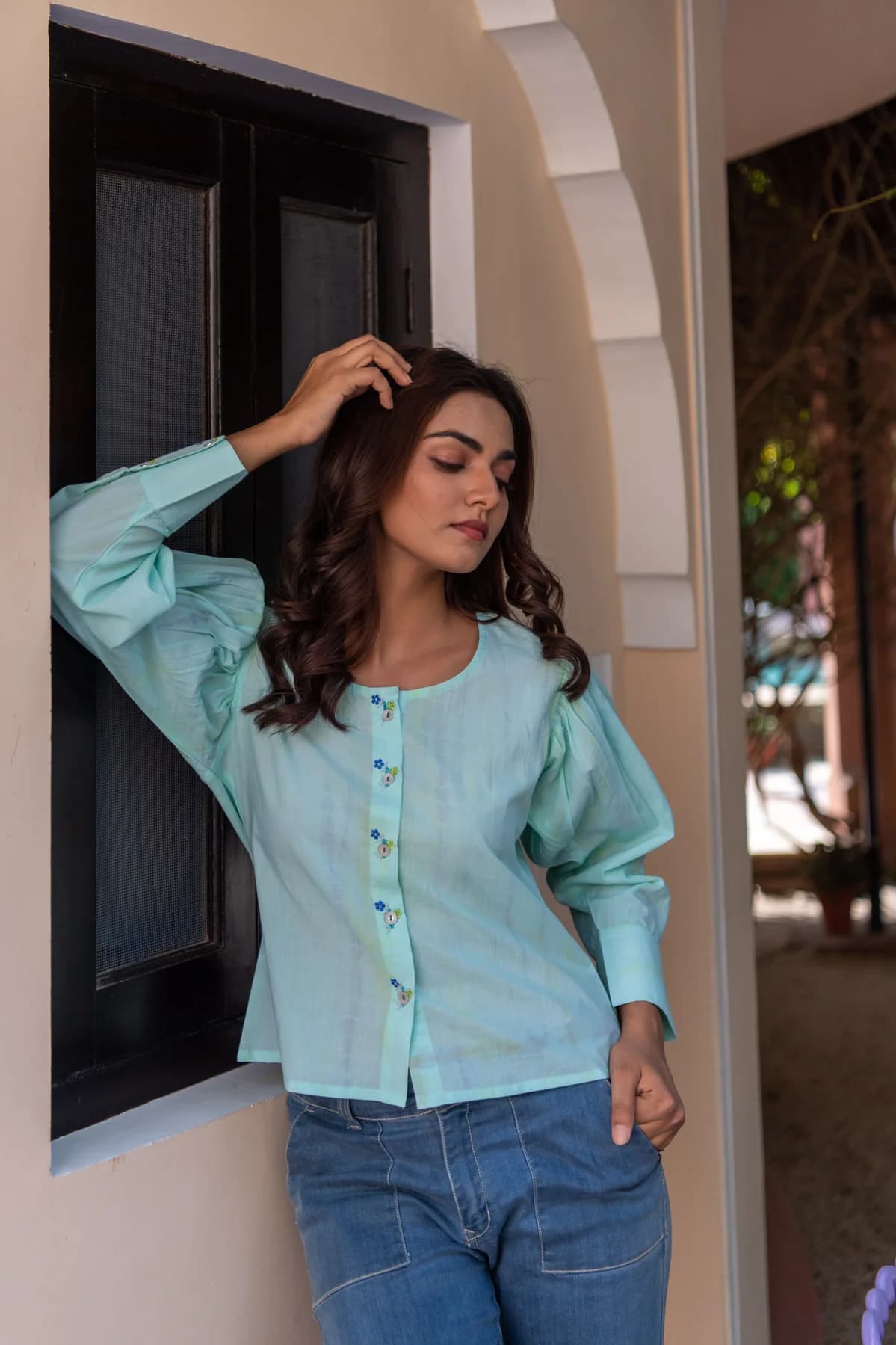 TIE DYE CROPPED SHIRT