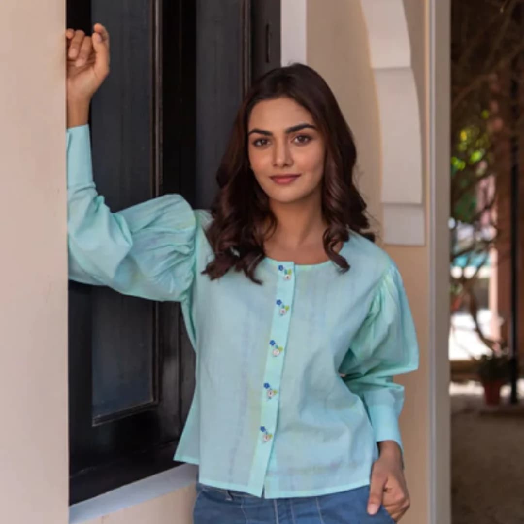 TIE DYE CROPPED SHIRT