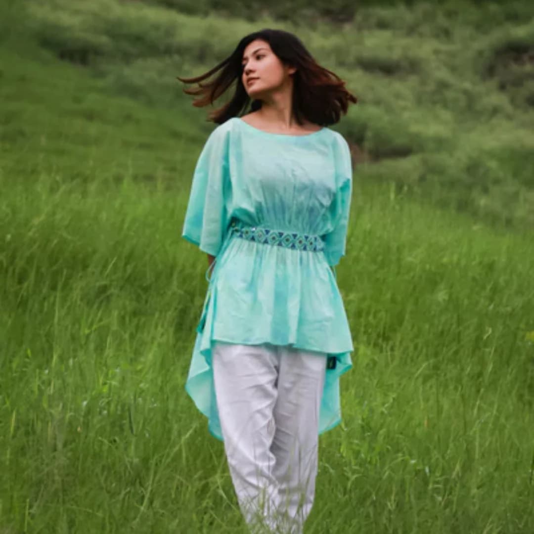 TIE DYE COTTON KAFTAN