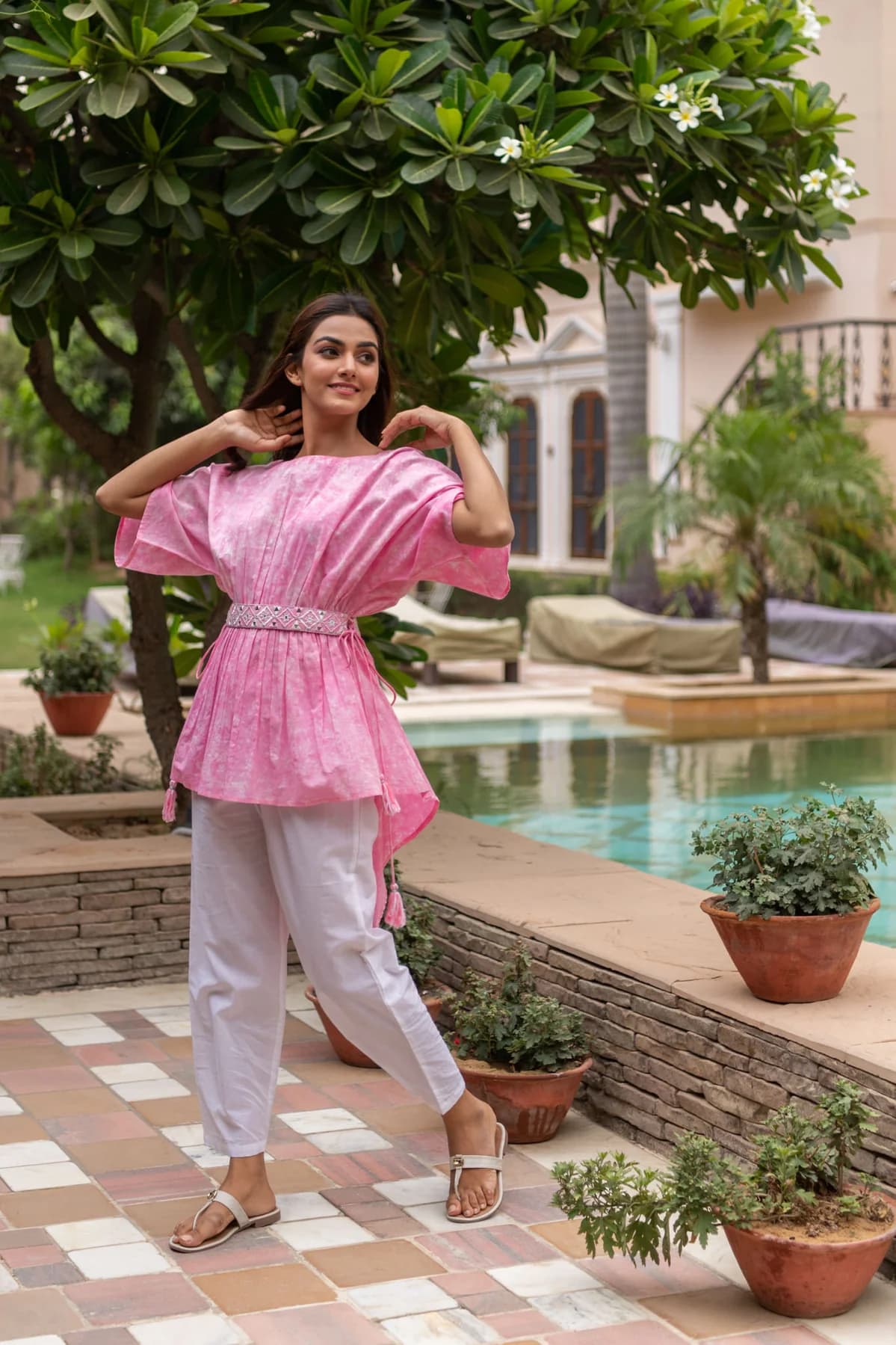 TIE DYE COTTON KAFTAN